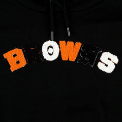 Cleveland Browns The Wild Collective Women's Cropped Pullover Hoodie Black - NFL