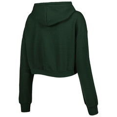 Green Bay Packers The Wild Collective Women's Cropped Pullover Hoodie Green - NFL