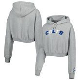 Indianapolis Colts The Wild Collective Women's Cropped Pullover Hoodie Gray - NFL