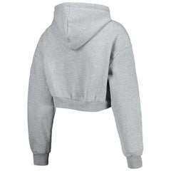 Los Angeles Chargers The Wild Collective Women's Cropped Pullover Hoodie Gray - NFL