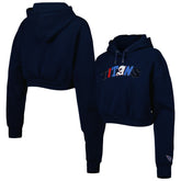 Tennessee Titans The Wild Collective Women's Cropped Pullover Hoodie Navy - NFL