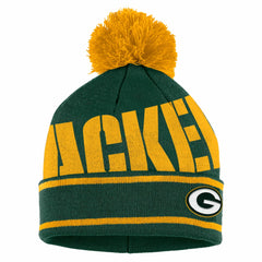 Green Bay Packers WEAR by Erin Andrews Women's Double Jacquard Cuffed Knit Hat with Pom and Gloves Set Green - NFL