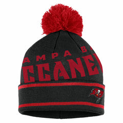 Tampa Bay Buccaneers WEAR by Erin Andrews Women's Double Jacquard Cuffed Knit Hat with Pom and Gloves Set Black - NFL