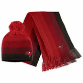 Tampa Bay Buccaneers WEAR by Erin Andrews Women's Ombre Pom Knit Hat and Scarf Set Red - NFL