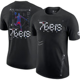 Nike - Philadelphia 76ers Courtside Air Traffic Control Max90 T-Shirt - Black
