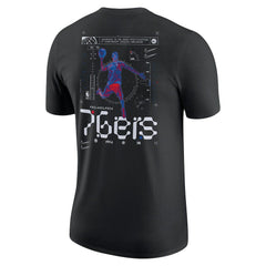 Nike - Philadelphia 76ers Courtside Air Traffic Control Max90 T-Shirt - Black