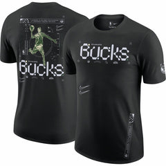 Nike - Milwaukee Bucks Courtside Air Traffic Control Max90 T-Shirt - Black