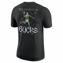 Nike - Milwaukee Bucks Courtside Air Traffic Control Max90 T-Shirt - Black