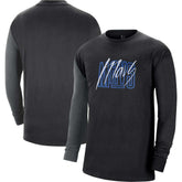 Nike - Dallas Mavericks Courtside Versus Flight MAX90 Long Sleeve T-Shirt - Black