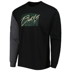 Nike - Milwaukee Bucks Courtside Versus Flight MAX90 Long Sleeve T-Shirt - Black