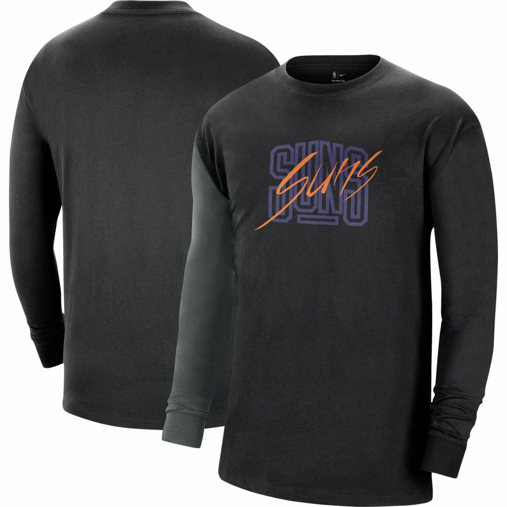 Nike - Phoenix Suns Courtside Versus Flight MAX90 Long Sleeve T-Shirt - Black