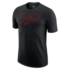 Nike - Philadelphia 76ers Courtside Versus Flight Max90 T-Shirt - Heather Black