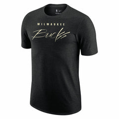 Nike - Milwaukee Bucks Courtside Versus Flight Max90 T-Shirt - Heather Black
