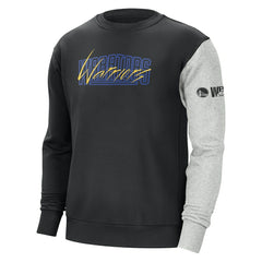 Nike - Golden State Warriors Courtside Versus Force & Flight Pullover Sweatshirt - Black/Heather Gray