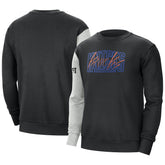 Nike - New York Knicks Courtside Versus Force & Flight Pullover Sweatshirt - Black/Heather Gray