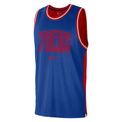 Nike - Philadelphia 76ers Courtside Versus Force Split DNA Performance Mesh Tank Top - Royal/Red