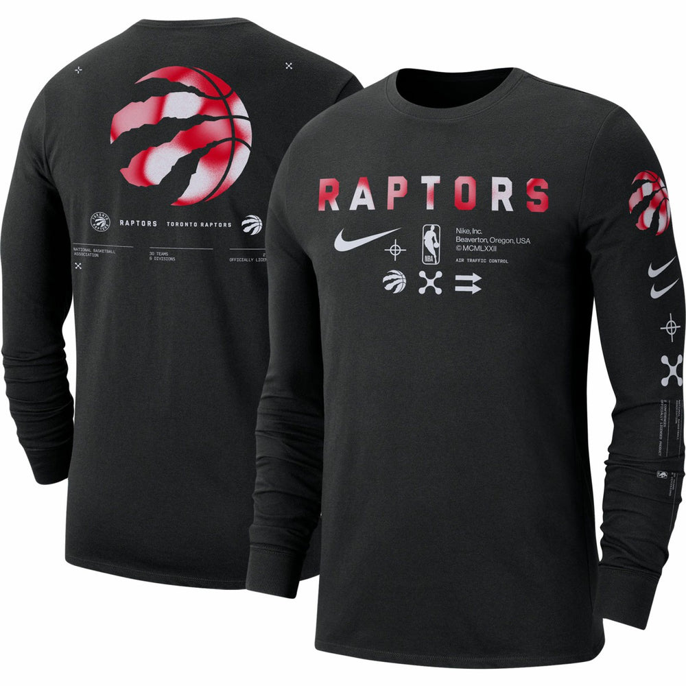 Nike - Toronto Raptors Essential Air Traffic Control Long Sleeve T-Shirt - Black