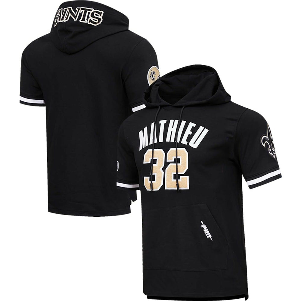 Tyrann Mathieu New Orleans Saints Pro Standard Player Name & Number Hoodie T-Shirt Black - NFL