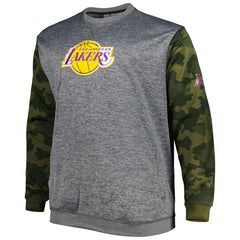 Fanatics - Los Angeles Lakers Big & Tall Camo Stitched Sweatshirt - Heather Charcoal