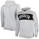 Fanatics - Brooklyn Nets Big & Tall Wordmark Pullover Hoodie - Heather Gray