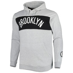 Fanatics - Brooklyn Nets Big & Tall Wordmark Pullover Hoodie - Heather Gray