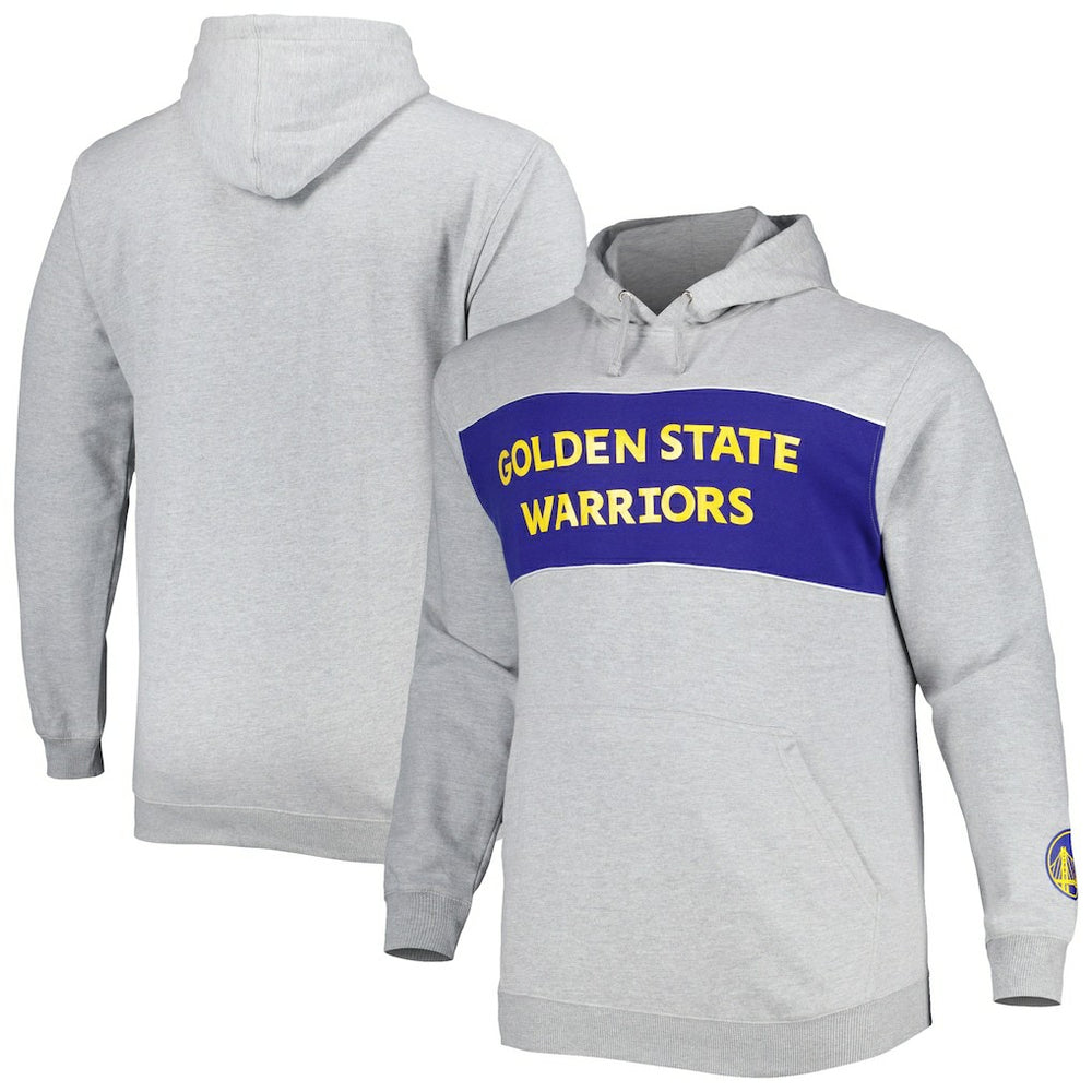 Fanatics - Golden State Warriors Big & Tall Wordmark Pullover Hoodie - Heather Gray