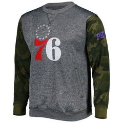 Fanatics - Philadelphia 76ers Camo Stitched Sweatshirt - Heather Charcoal