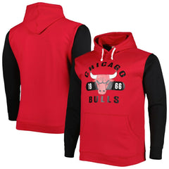 Fanatics - Chicago Bulls Big & Tall Bold Attack Pullover Hoodie - Red/Black