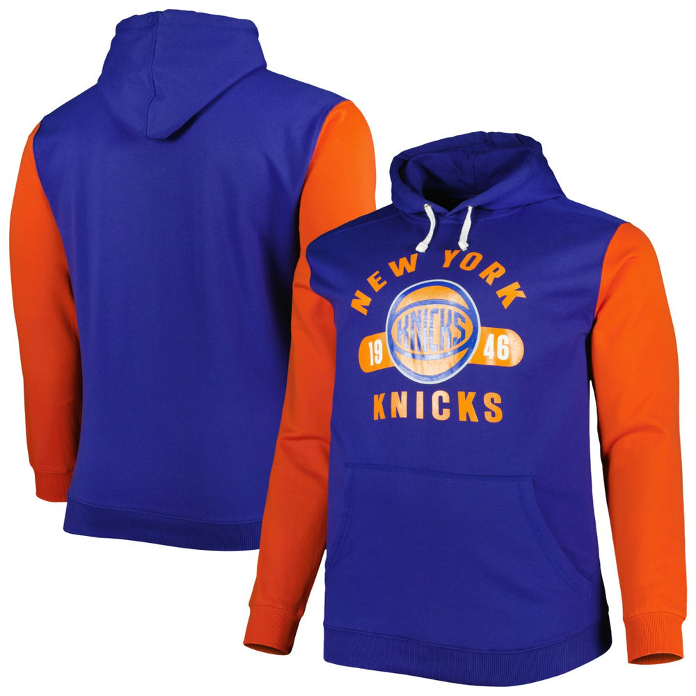 Fanatics - New York Knicks Big & Tall Bold Attack Pullover Hoodie - Blue/Orange