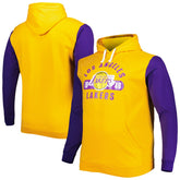 Fanatics - Los Angeles Lakers Big & Tall Bold Attack Pullover Hoodie - Gold/Purple
