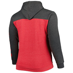 Fanatics - Chicago Bulls Big & Tall Down and Distance Full-Zip Hoodie - Heathered Red/Heathered Black