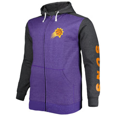 Fanatics - Phoenix Suns Big & Tall Down and Distance Full-Zip Hoodie - Purple/Heathered Black
