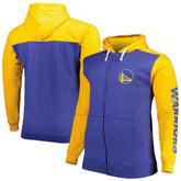 Fanatics - Golden State Warriors Big & Tall Down and Distance Full-Zip Hoodie - Royal/Gold
