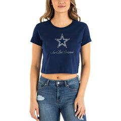 Dallas Cowboys New Era Women's Historic Champs T-Shirt Navy - NFL