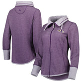 Baltimore Ravens Women's Sport Sun Fade Full-Zip Sweatshirt Heathered Purple - Tommy Bahama