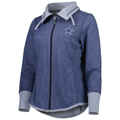 Dallas Cowboys Women's Sport Sun Fade Full-Zip Sweatshirt Heathered Navy - Tommy Bahama