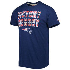 New England Patriots Homage Victory Monday Tri-Blend T-Shirt Navy - NFL