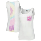 Chicago Cubs Refried Apparel Women's Tie-Dye Tank Top Sale