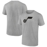 NBA - Utah Jazz Solid Primary Logo T-Shirt - Heathered Gray