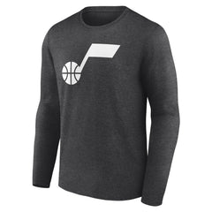 NBA - Utah Jazz Primary Logo Team Long Sleeve T-Shirt - Heathered Charcoal