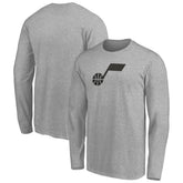 NBA - Utah Jazz Primary Logo Team Long Sleeve T-Shirt - Heathered Gray