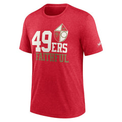 San Francisco 49ers Local Tri-Blend T-Shirt Heather Scarlet - Nike