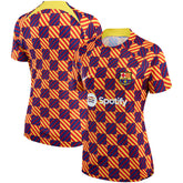 Nike Barcelona Women's 2022/23 Pre-Match Raglan Performance Top - Yellow