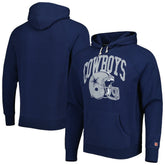 Dallas Cowboys Homage Retro Helmet Tri-Blend Raglan Pullover Hoodie Navy - NFL