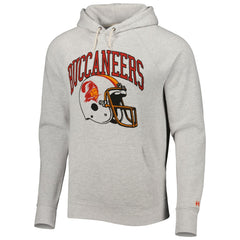 Tampa Bay Buccaneers Homage Retro Helmet Tri-Blend Raglan Pullover Hoodie Ash - NFL