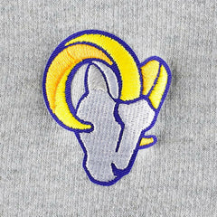 Los Angeles Rams Antigua Women's Lightweight Jackpot Raglan Half-Zip Pullover Hoodie Heather Gray - NFL