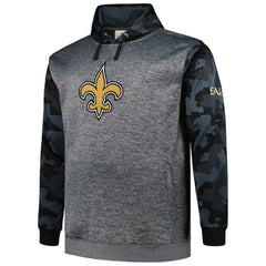 New Orleans Saints Big & Tall Camo Pullover Hoodie Heather Charcoal - Fanatics