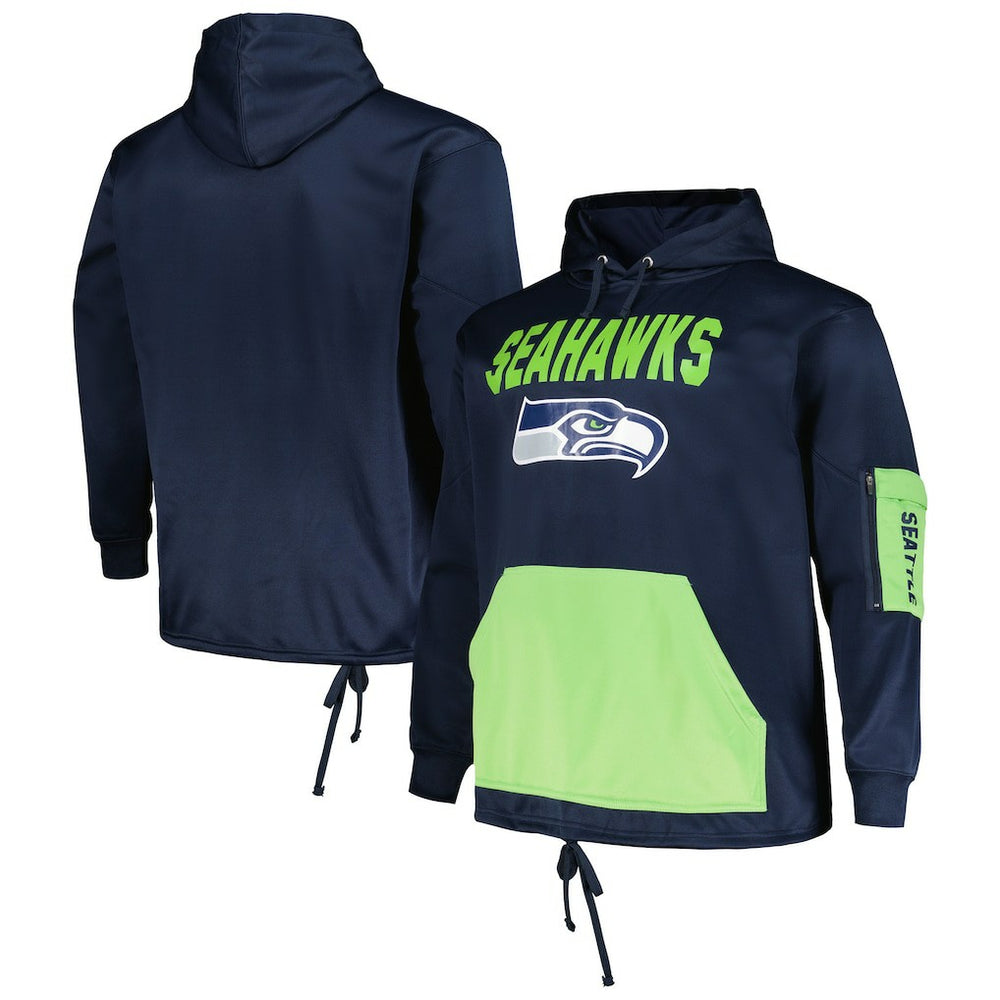 Seattle Seahawks Big & Tall Pullover Hoodie College Navy - Fanatics