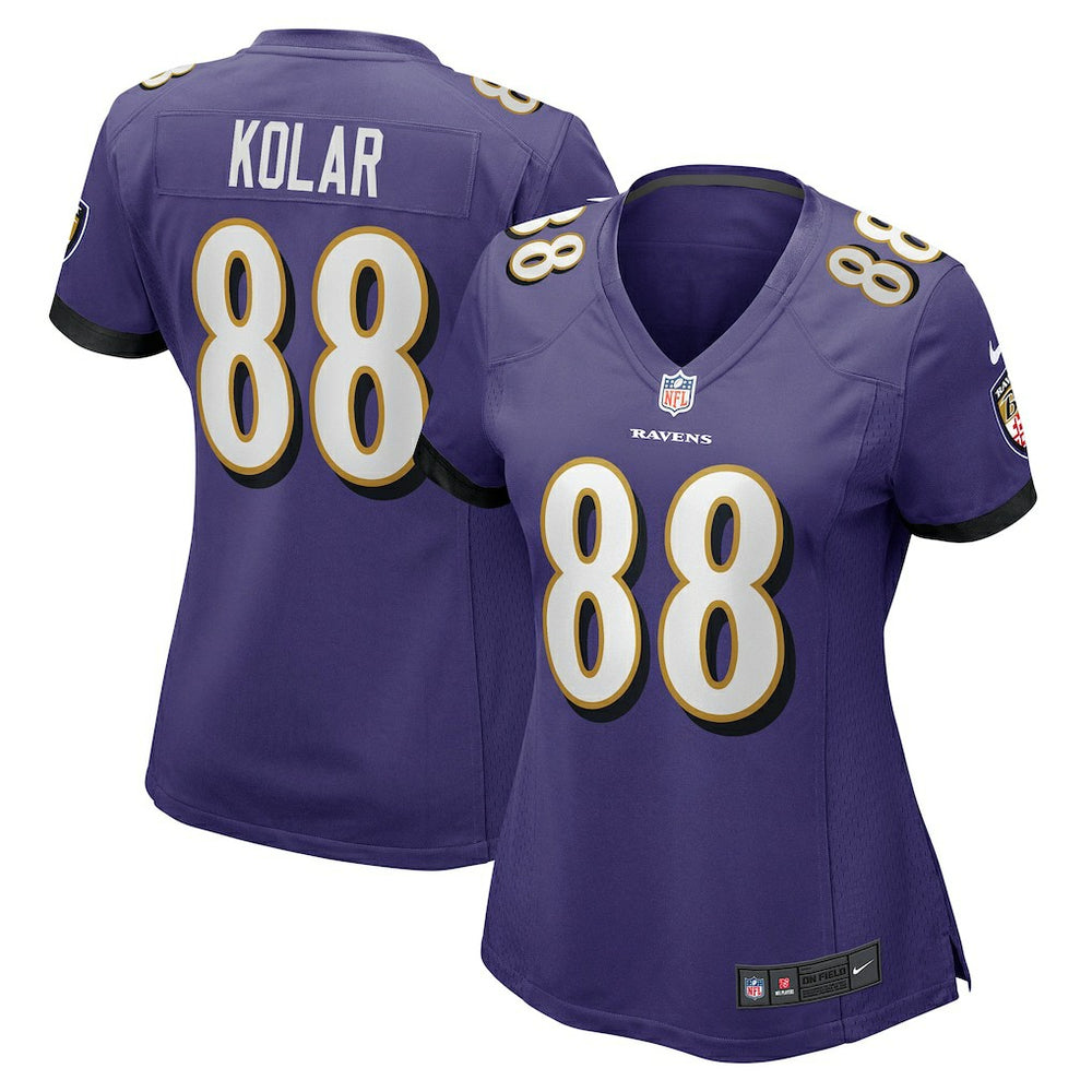 Charlie Kolar Baltimore Ravens Women's Player Game Jersey Purple - Nike