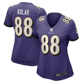Charlie Kolar Baltimore Ravens Women's Player Game Jersey Purple - Nike